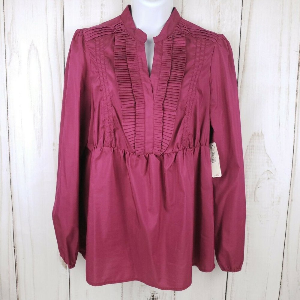 ANA A New Approach Womens Large Blouse Raspberry